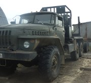 УРАЛ-4320 лесовоз с прицепом роспуском 